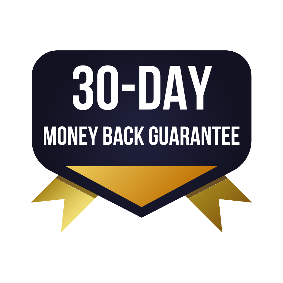 30-day money back guarantee seal